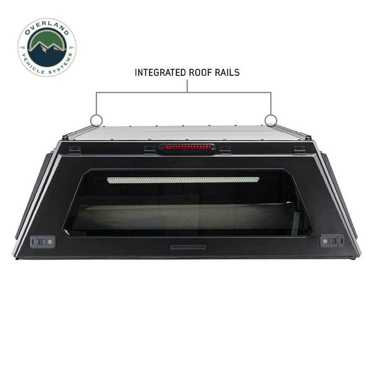 OVS | Truck Bed Caps | Expedition Truck Cap W/Full Wing Doors, Front and Rear Windows and 3rd Brake Light 2016-2024 Toyota Tacoma 5 Foot Bed Overland Vehicle Systems | 70100001