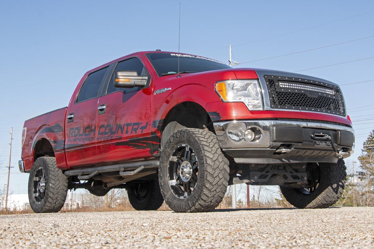 Rough Country | Grilles | Mesh Grille 30 Inch Dual Row LED Chrome White DRL 09-14 Ford F-150 Rough Country | 70234