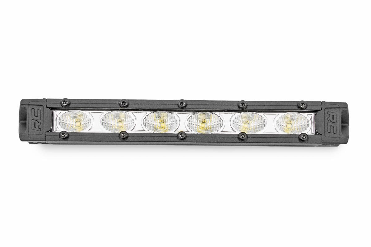 Rough Country | LED Light Pods | 6-inch Slimline Cree LED Light Bars Pair Chrome Series Rough Country | 70406A