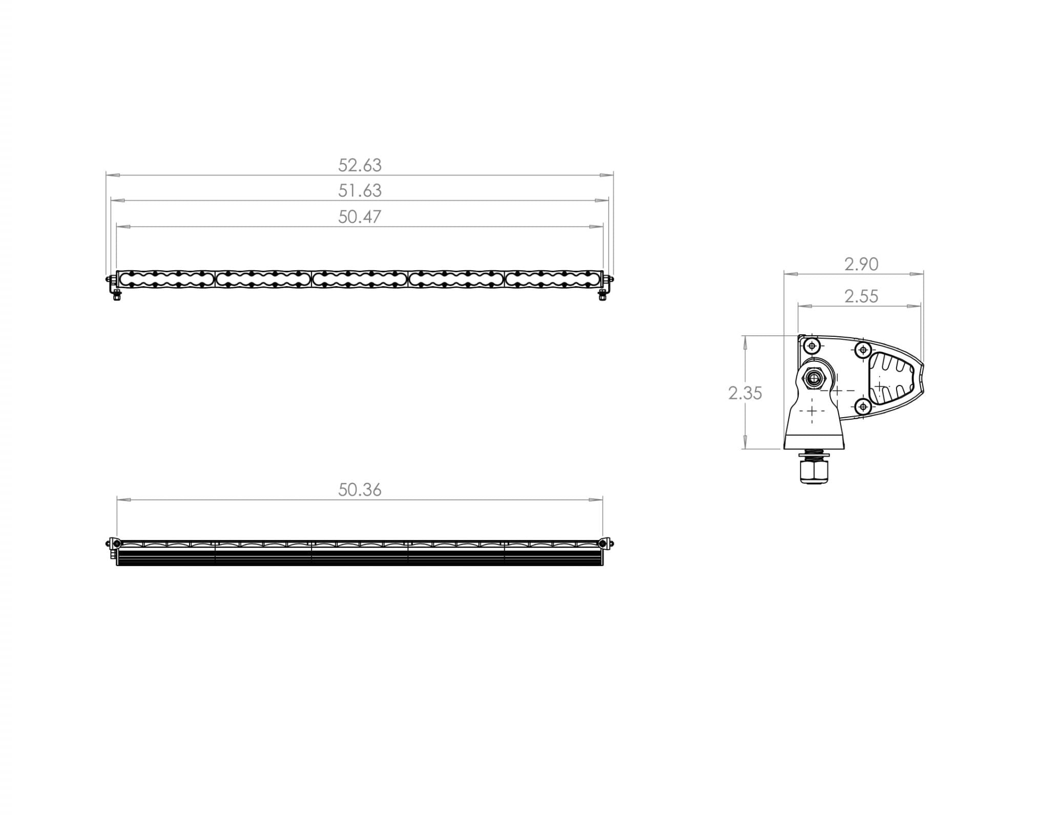 Baja Designs | LED Light Bars | 50 Inch LED Light Bar High Speed Spot Pattern S8 Series Baja Designs | 705001