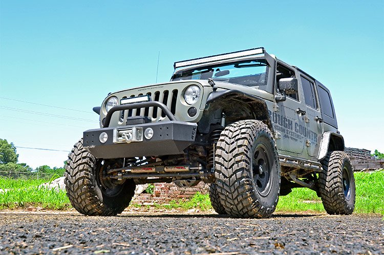 Rough Country | LED Light Bars | Jeep 50 Inch Straight LED Light Bar Upper Windshield Mounts 07-18 Wrangler JK Rough Country | 70504