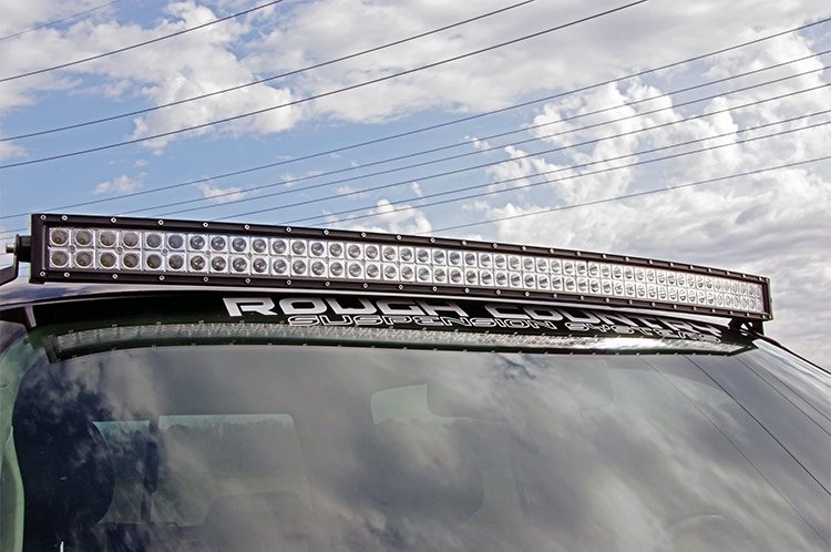 Rough Country | LED Light Bars | 50 Inch Curved LED Light Bar Upper Windshield Mounts 07-13 PU/SUV Rough Country | 70507