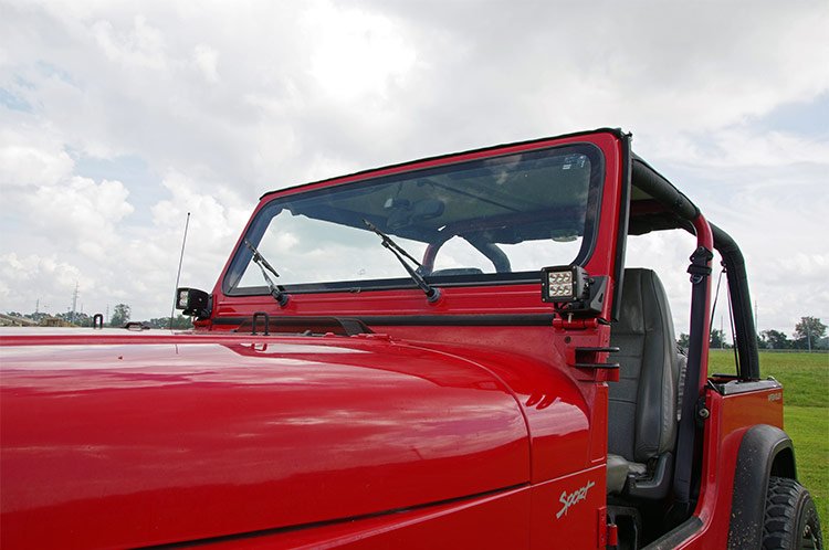 Rough Country | Mounting Brackets(Lighting) | Jeep Lower Windshield Light Mounts 87-95 YJ Wrangler Rough Country | 70510