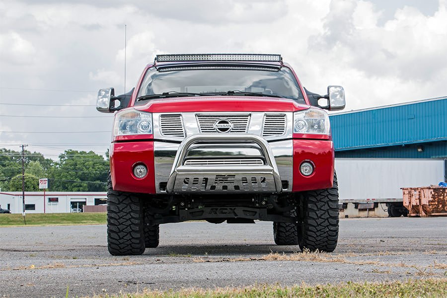Rough Country | LED Light Bars | Nissan 50 Inch Curved LED Light Bar Upper Windshield Mounts 04-15 Titan Rough Country | 70512