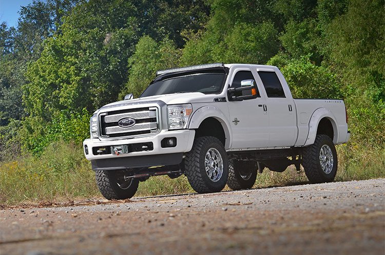 Rough Country | LED Light Bars | Ford 54 Inch Curved LED Light Bar Upper Windshield Mounts 99-16 F-250/F-350 Super Duty Rough Country | 70516