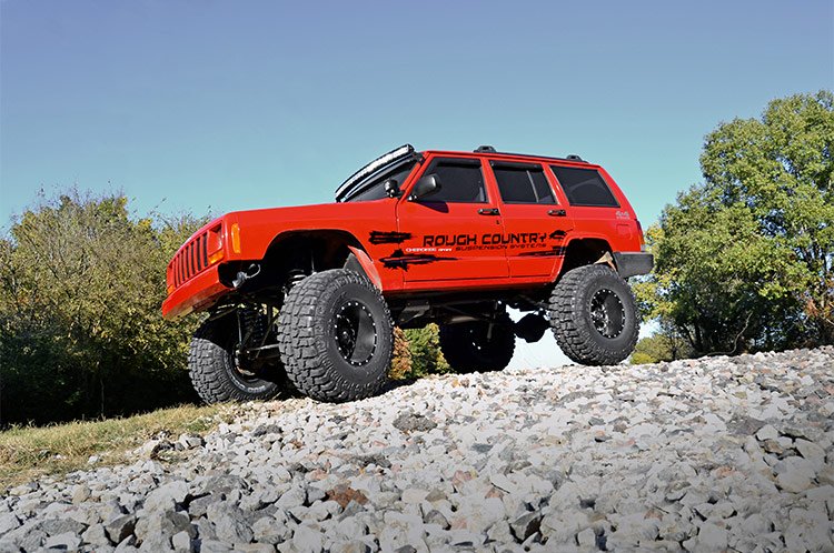Rough Country | LED Light Bars | Jeep 50 Inch Curved LED Light Bar Upper Windshield Mounts 84-01 XJ Cherokee Rough Country | 70517
