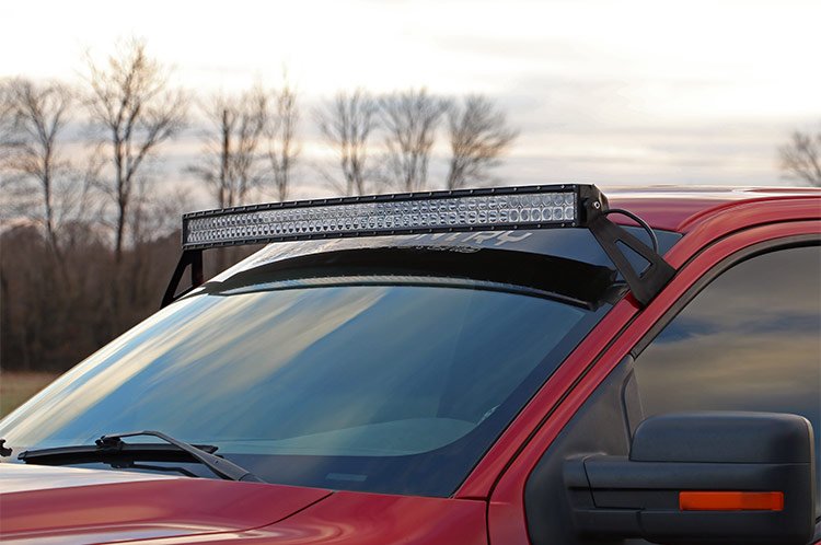 Rough Country | LED Light Bars | Ford 54 Inch Curved LED Light Bar Upper Windshield Mounts 04-14 F-150 Rough Country | 70518