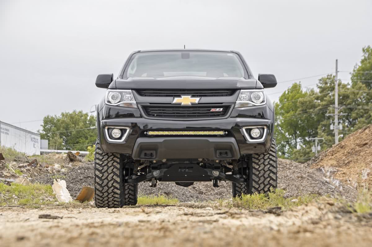 Rough Country | LED Light Bars | 30 Inch Single Row LED Hidden Bumper Mounts 15-22 Colorado/Canyon Rough Country | 70536