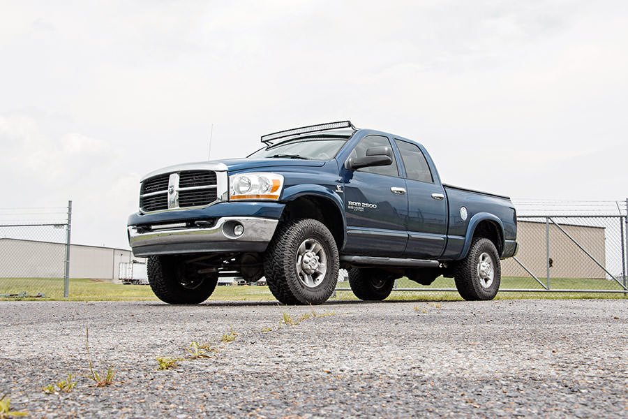 Rough Country | LED Light Bars | Dodge 54 Inch Curved LED Light Bar Upper Windshield Mounts 03-09 RAM 2500/3500 Rough Country | 70538A
