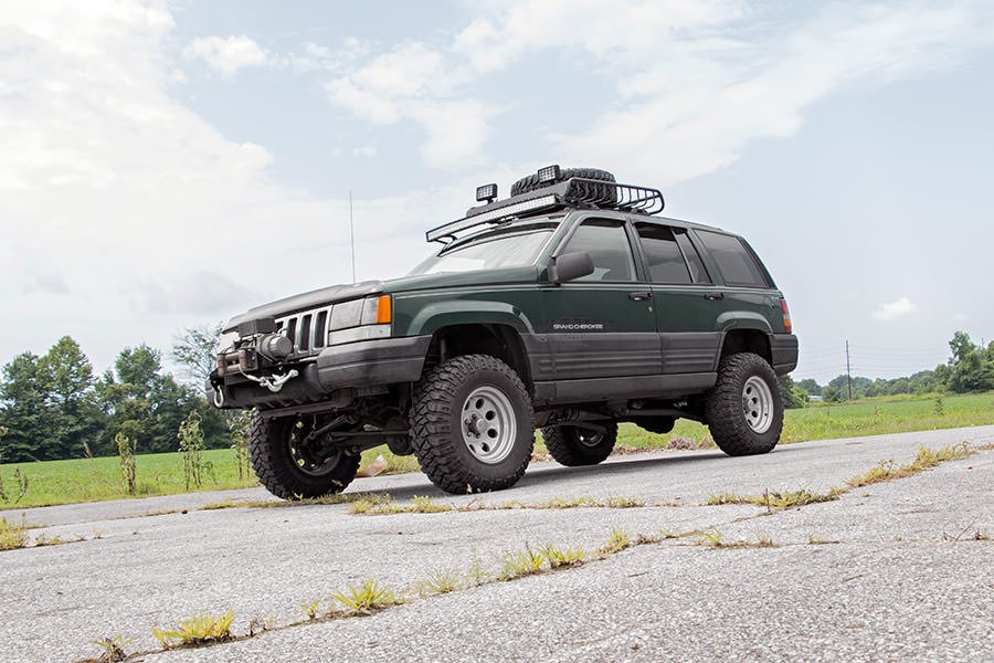 Rough Country | LED Light Bars | Jeep 50 Inch Curved LED Light Bar Upper Windshield Mounts 93-98 ZJ Grand Cherokee Rough Country | 70567
