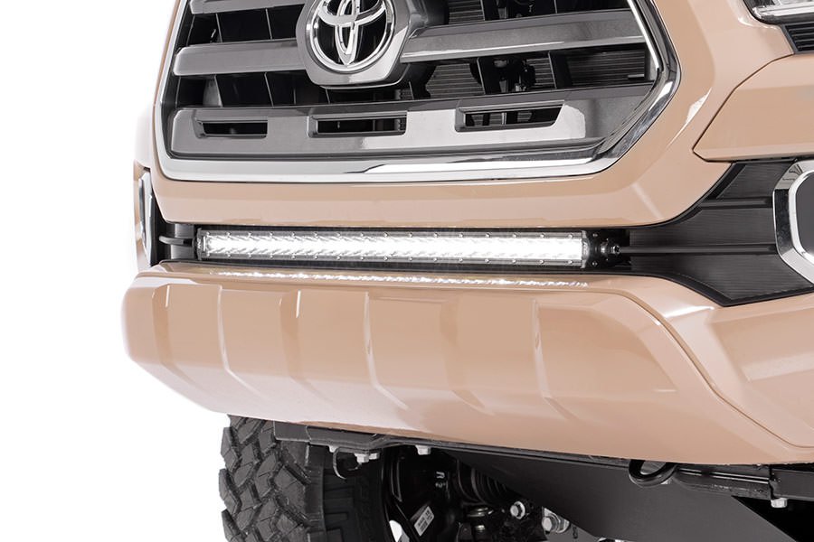 Rough Country | Front Bumpers | Toyota 30 Inch Cree LED Bumper Kit Black Series w/ Cool White DRL (16-19 Tacoma) Rough Country | 70619BLDRL