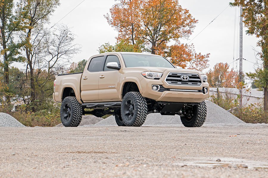 Rough Country | Front Bumpers | Toyota 30 Inch Cree LED Bumper Kit Black Series w/ Cool White DRL (16-19 Tacoma) Rough Country | 70619BLDRL