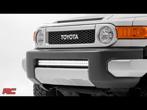 Rough Country | Front Bumpers | Toyota 30 Inch LED Bumper Kit Black Series w/ Cool White DRL (07-14 FJ Cruiser) Rough Country | 70652DRL