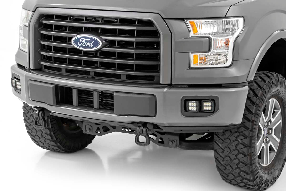 Rough Country | Fog Lights | Ford LED Fog Light Kit Black Series w/ Spot Beam 15-19 F-150 Rough Country | 70832