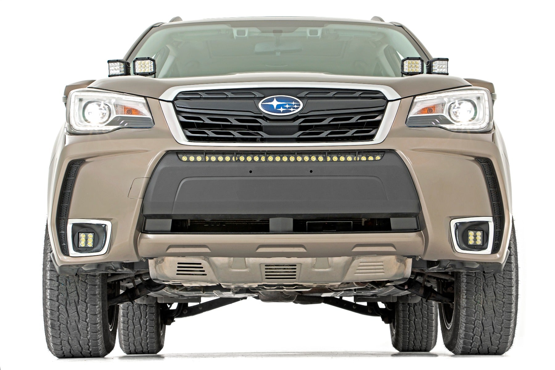 Rough Country | Fog Lights | Subaru Led Fog Light Kit Flood Beam For 14-18 Forester Rough Country | 70858