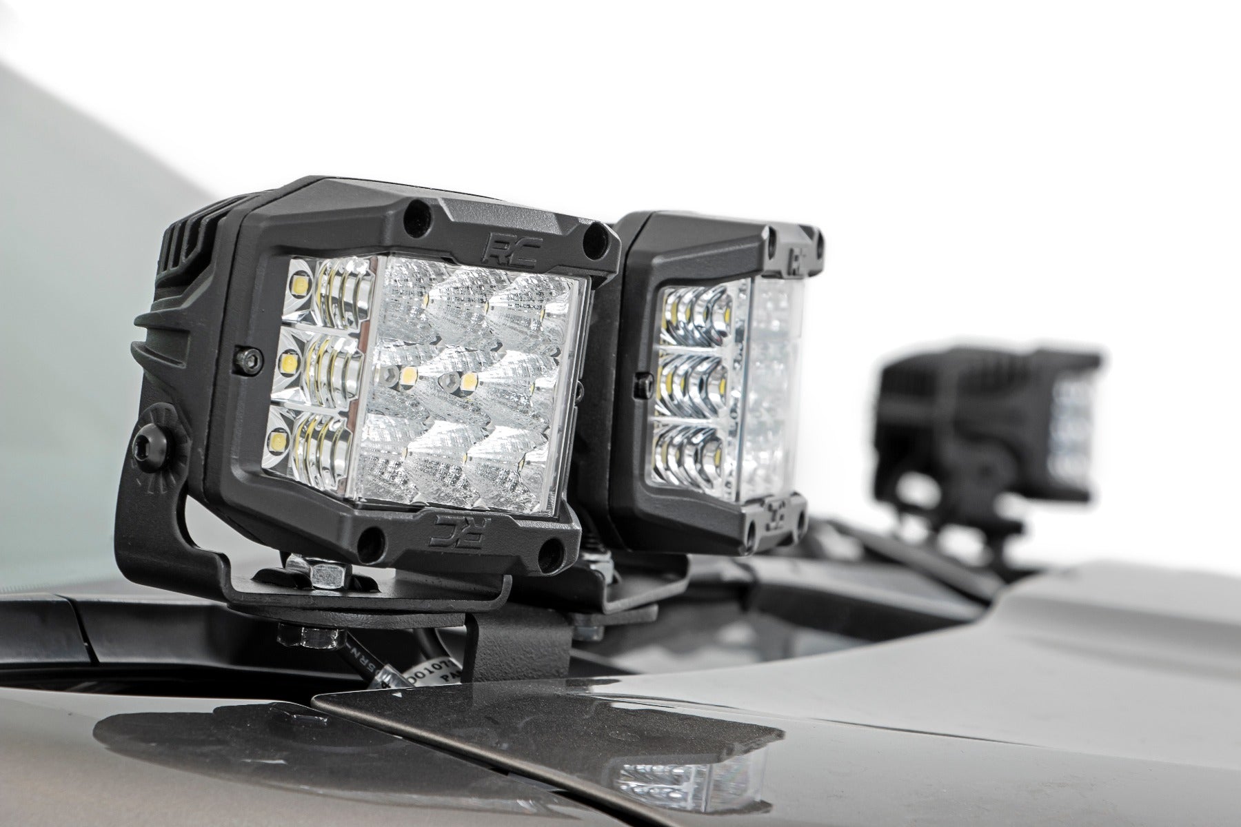 Rough Country | LED Light Pods | Subaru 2-inch LED Lower Windshield Ditch Kit 14-18 Forester Spot Beam Rough Country | 70868