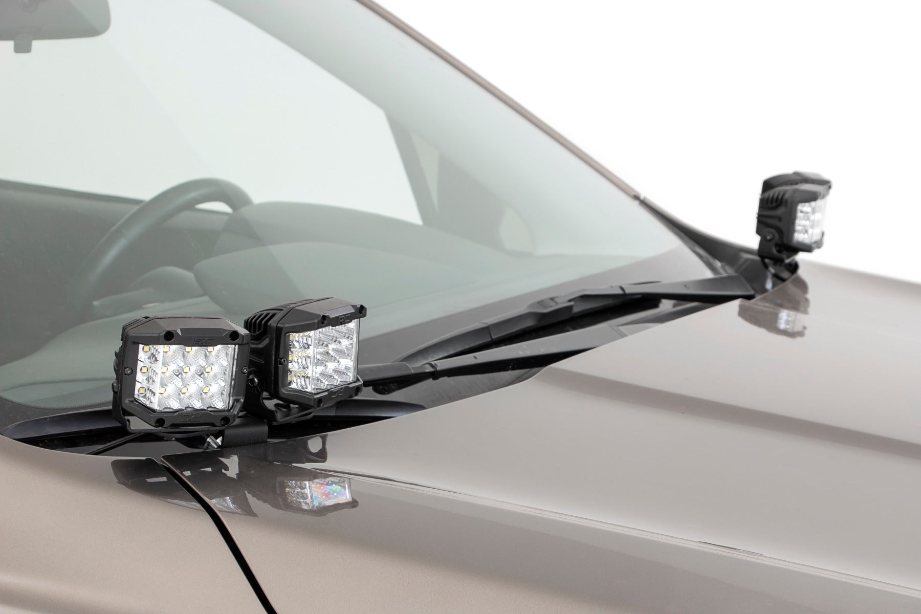 Rough Country | LED Light Pods | Subaru 2-inch LED Lower Windshield Ditch Kit 14-18 Forester Spot and Flood Beam Rough Country | 70870