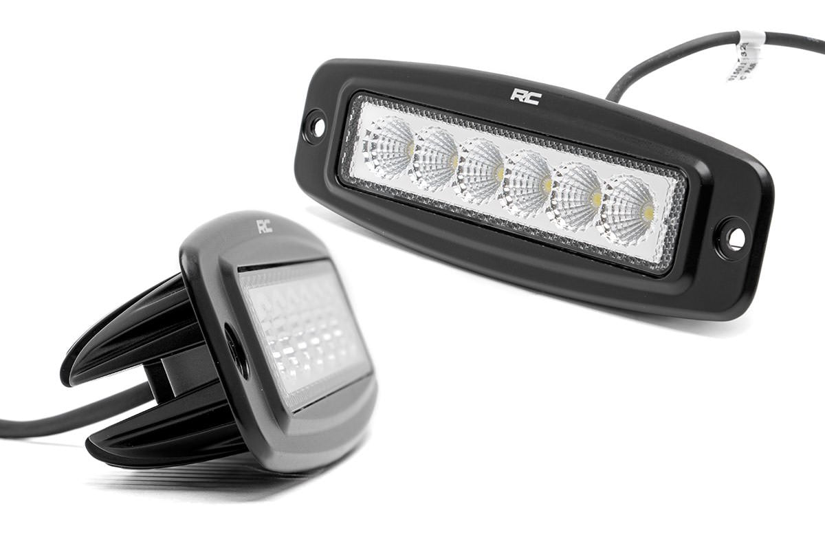 Rough Country | LED Light Bars | 6 Inch Flush Mount LED Light Bars Pair Rough Country | 70916