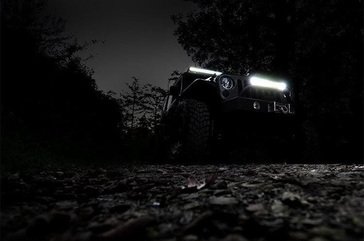 Rough Country | LED Light Bars | 20-Inch Cree LED Light Bar - Dual Row Chrome Series w/ Cool White DRL Rough Country | 70920D