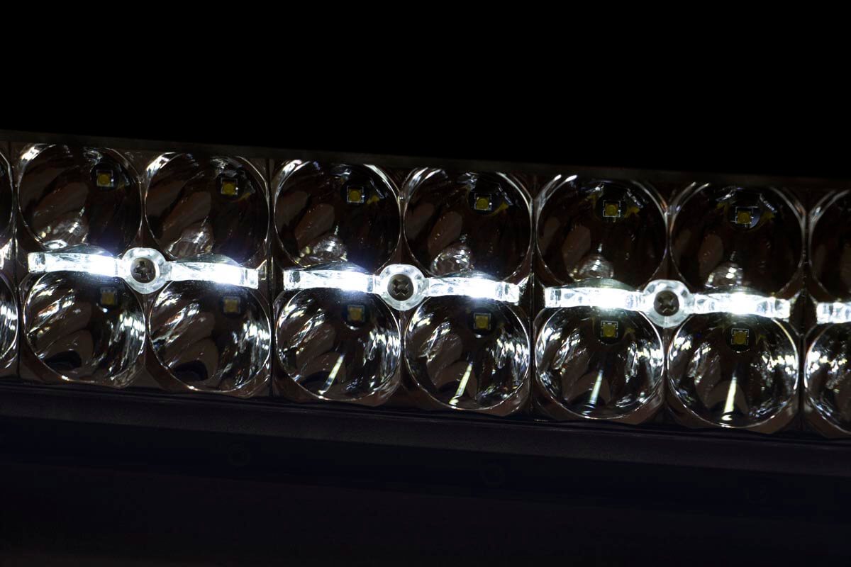 Rough Country | LED Light Pods | 30-inch Cree LED Light Bar Dual Row Chrome Series w/ Cool White DRL Rough Country | 70930D