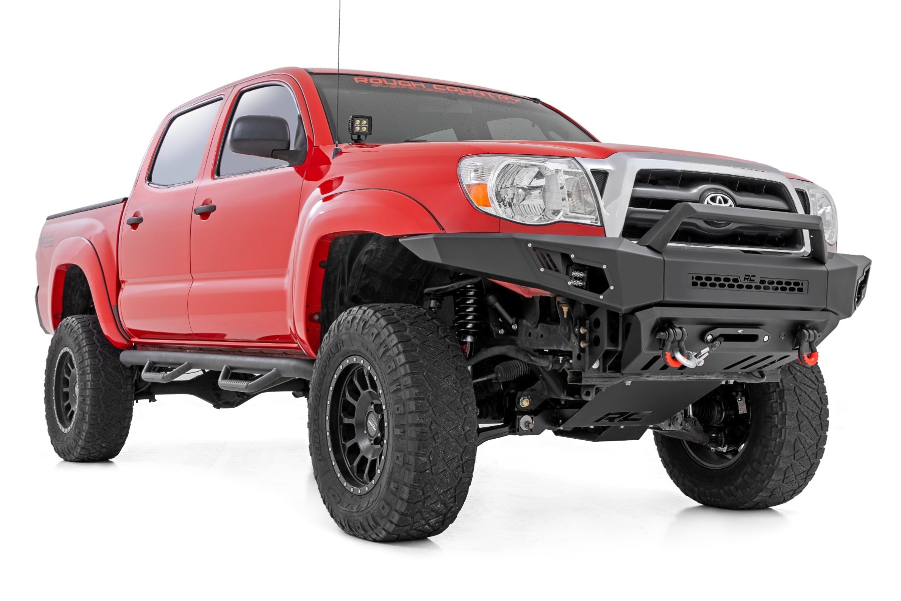 Rough Country | LED Light Kit | LED Light Kit Ditch Mount 2 Inch Black Pair White DRL  Toyota Tacoma (05-15) Rough Country | 71089