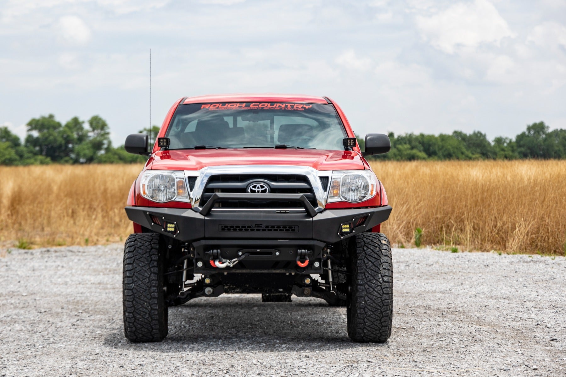 Rough Country | LED Light Kit | LED Light Kit Ditch Mount 2 Inch Black Pair White DRL  Toyota Tacoma (05-15) Rough Country | 71089