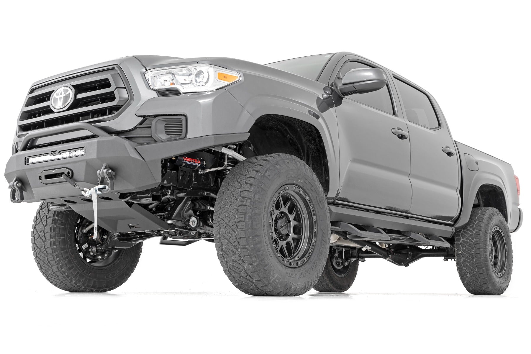 Rough Country | Side Steps | SR2 Adjustable Aluminum Steps Double Cab 05-22 Toyota Tacoma Rough Country | 72000