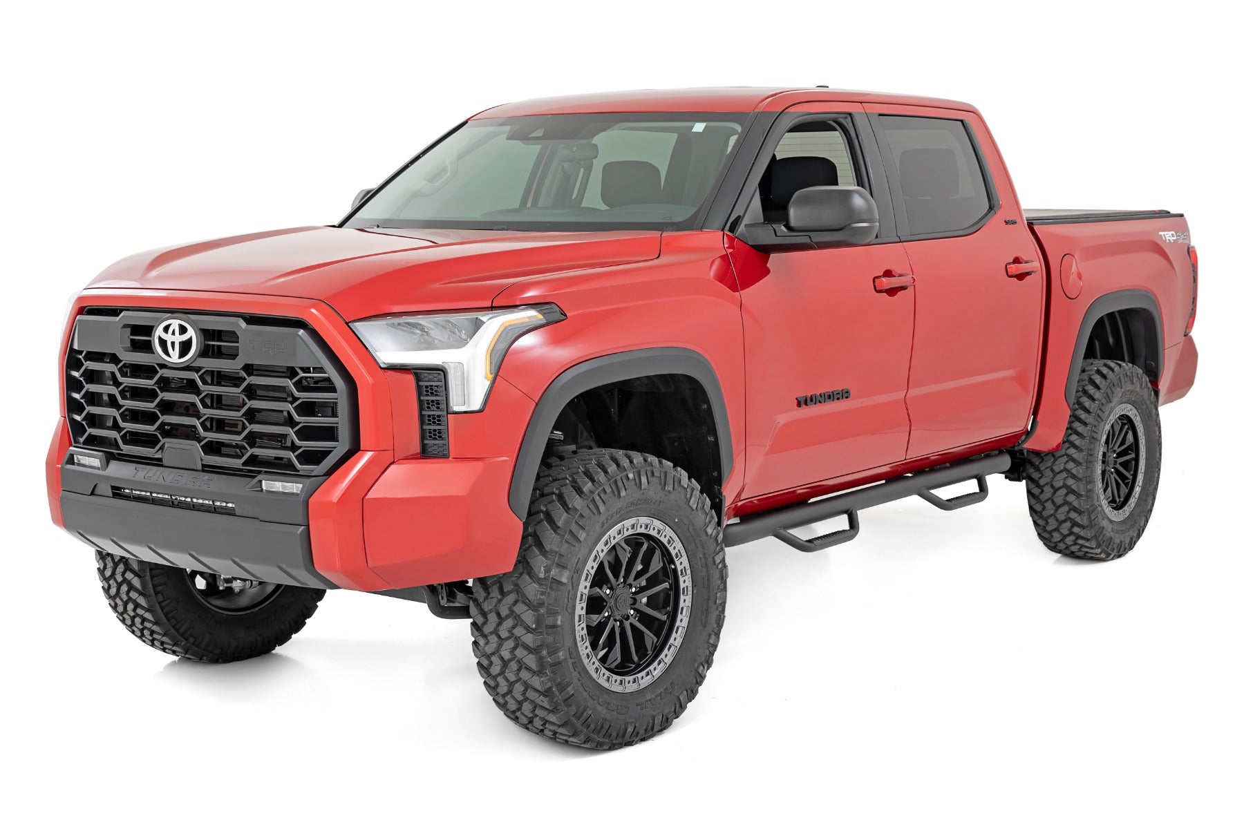 Rough Country | Nerf Bars|Side Steps / Running Boards|Exterior Parts & Car Care | Nerf Steps Cab Length Crew Max Toyota Tundra 2WD/4WD (22-23) Rough Country | 72002