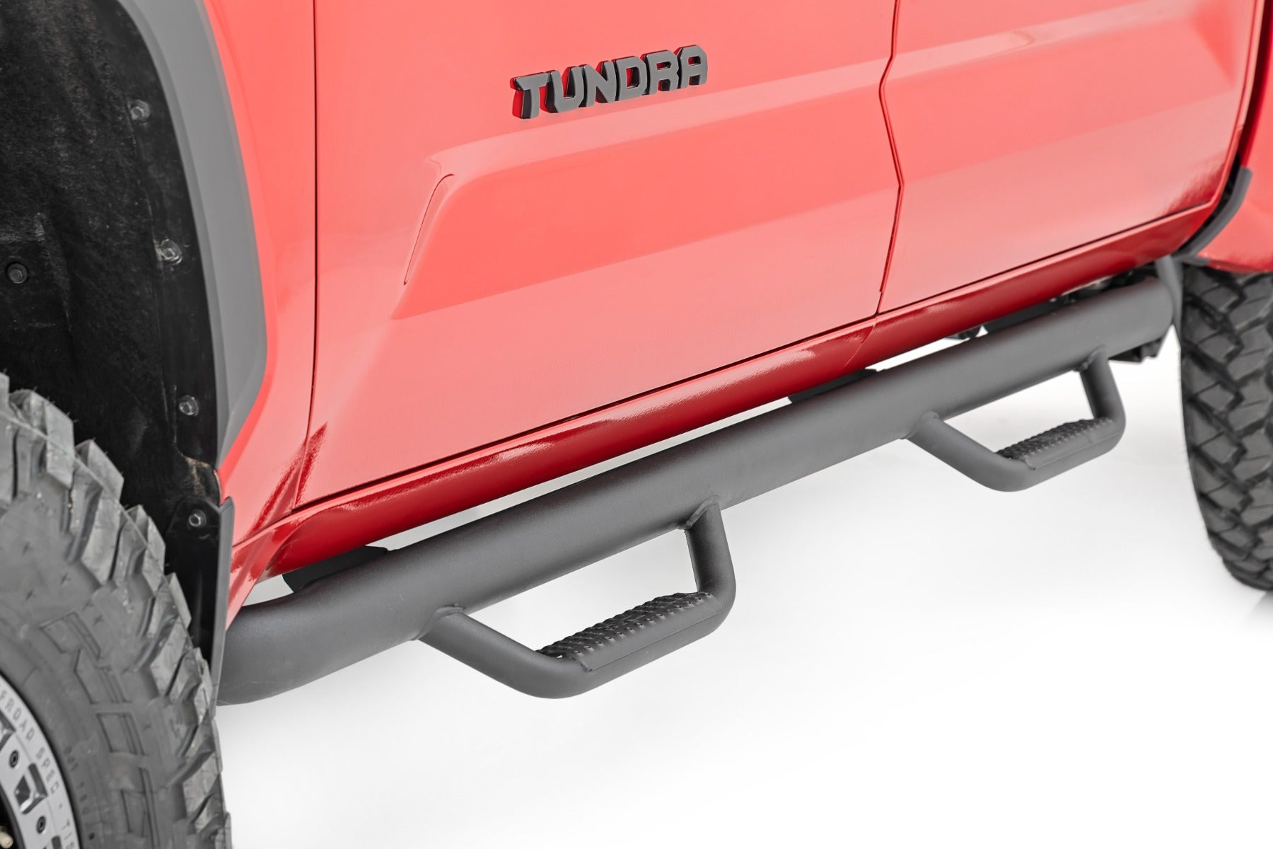Rough Country | Nerf Bars|Side Steps / Running Boards|Exterior Parts & Car Care | Nerf Steps Cab Length Crew Max Toyota Tundra 2WD/4WD (22-23) Rough Country | 72002