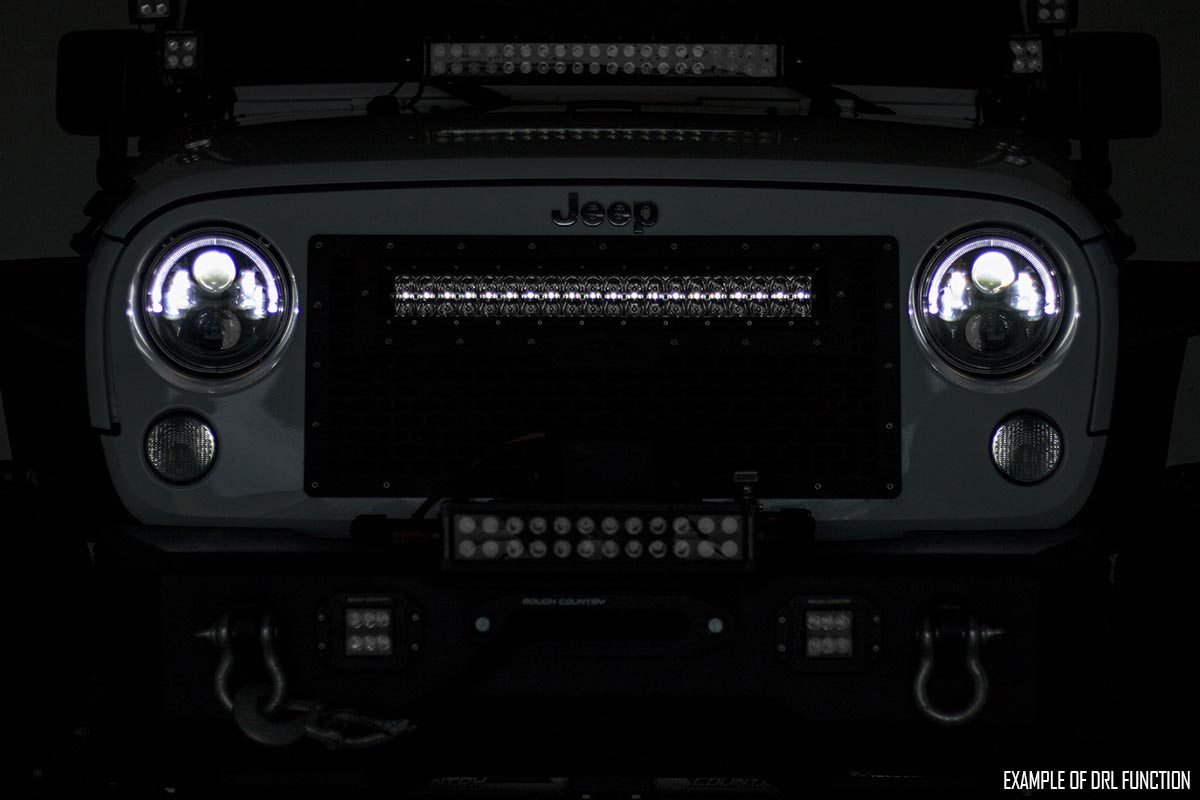 Rough Country | LED Light Bars | 30 Inch Curved CREE LED Light Bar Dual Row Black Series w/Cool White DRL Rough Country | 72930BD