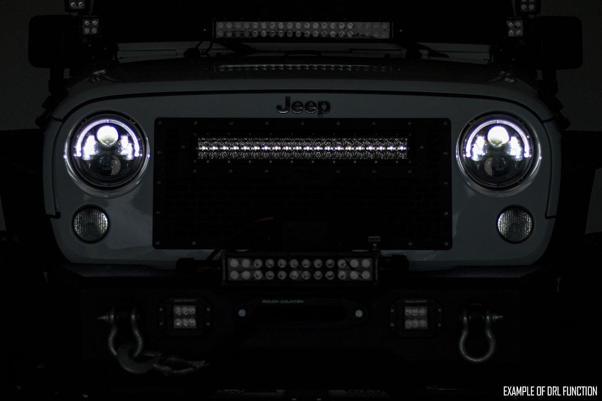 Rough Country | LED Light Bars | 30 Inch Curved CREE LED Light Bar Dual Row Black Series w/Amber DRL Rough Country | 72930BDA