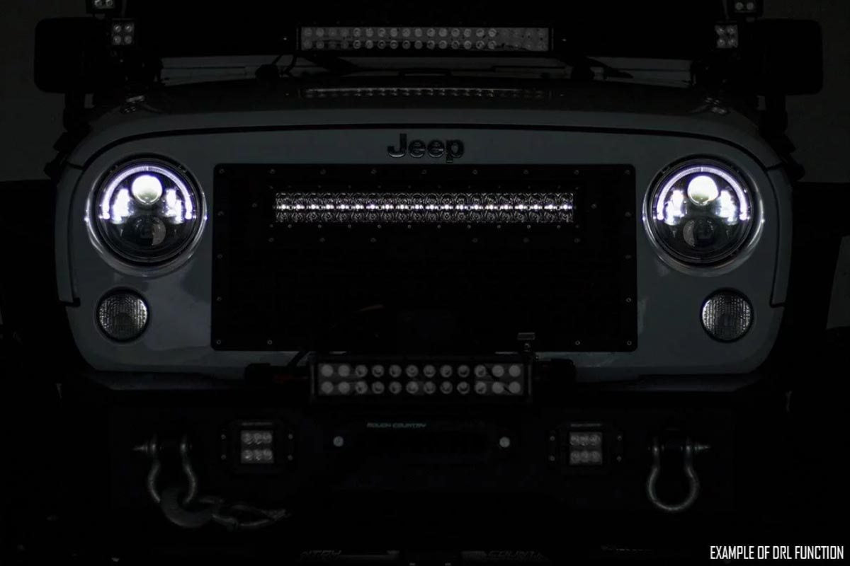 Rough Country | LED Light Bars | Curved Cree LED Light Bar 50 Inch Dual Row Black Series w/Cool White DRL Rough Country | 72950BD