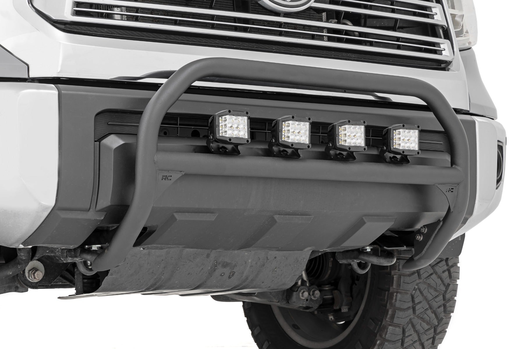 Rough Country | Bumper Bull Bar | Nudge Bar 4 Inch Round Led (x4) 07-21 Toyota Tundra 2WD/4WD Rough Country | 75005