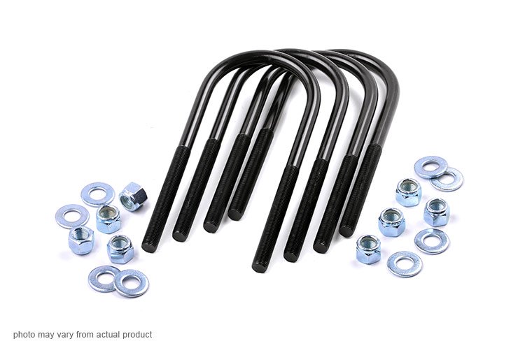 5/8 Inch Round U Bolts E Coated Black Corrosion Resistant Set of 4 Rough Country