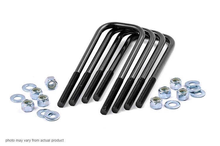 9/16 Inch Large Radius U Bolts E Coated Black Corrosion Resistant Set of 4 Rough Country