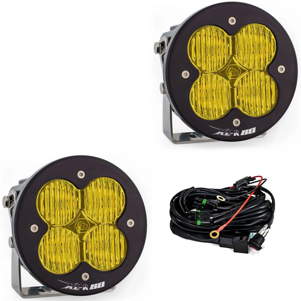 Baja Designs | LED Light Pods | LED Light Pods Baja Amber Lens Wide Cornering Pattern Pair XL R 80 Series Baja Designs | 767815