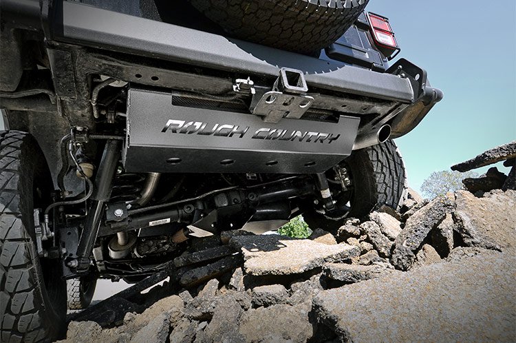 Rough Country | Muffler Skid Plate | Jeep Muffler Skid Plate 07-18 Wrangler JK Rough Country | 779