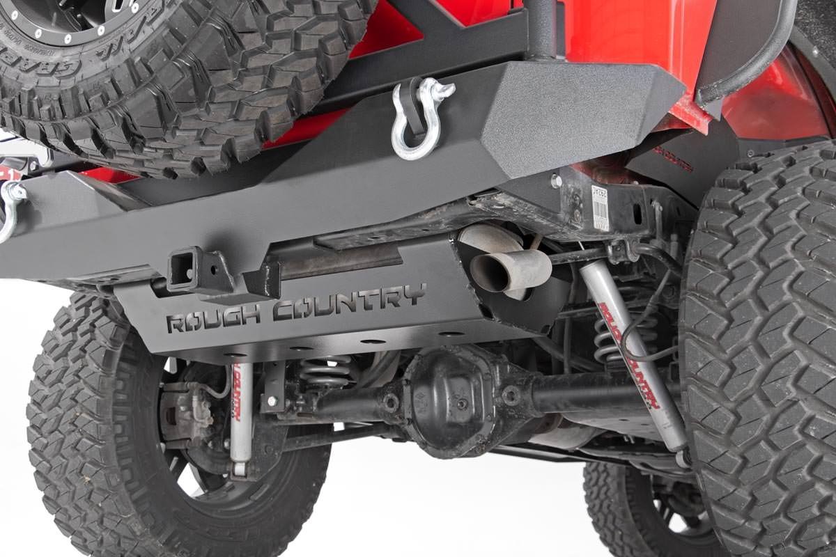 Rough Country | Muffler Skid Plate | Jeep Muffler Skid Plate 07-18 Wrangler JK Rough Country | 779