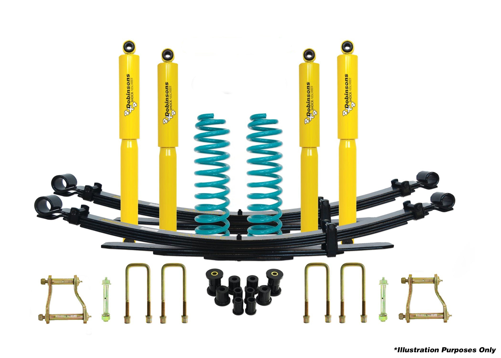 DOBINSONS | 4x4 0"-1.75" Suspension Kit for Landcruiser 78 Series | FZJ78, HZJ78 (09/1999 to 04/2007), FZJ78, HZJ78, VDJ78 V8 Diesel (04/2007 on) | DSSKIT002