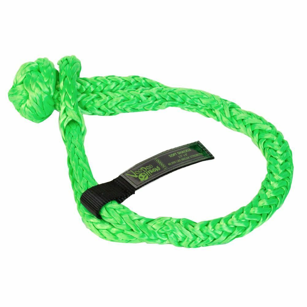 Voodoo Offroad | WN-WINCH/SHACK/ETC. | 2.0 Santeria Series 1/2" x 8" Winch Soft Shackle - Green | 1500001A