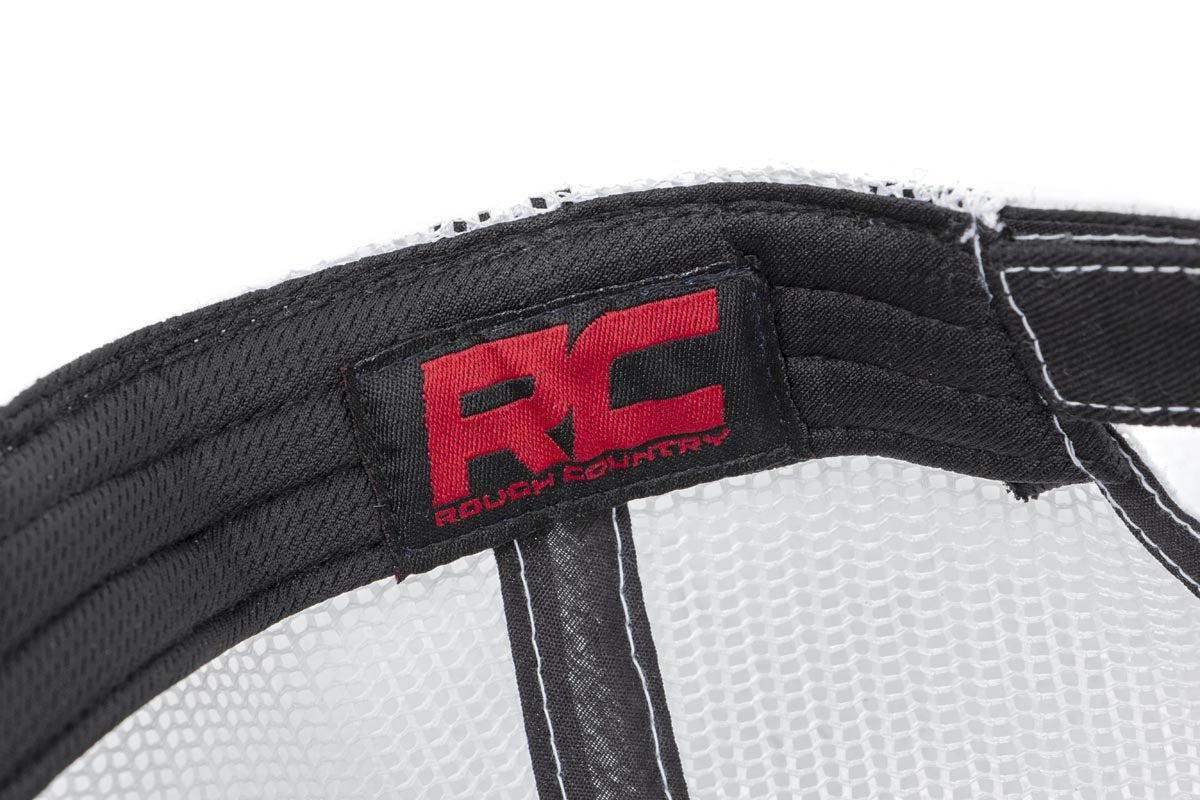 Rough Country | Hats and Beanies | Rough Country Mesh Hat Black & White Rough Country | 84125