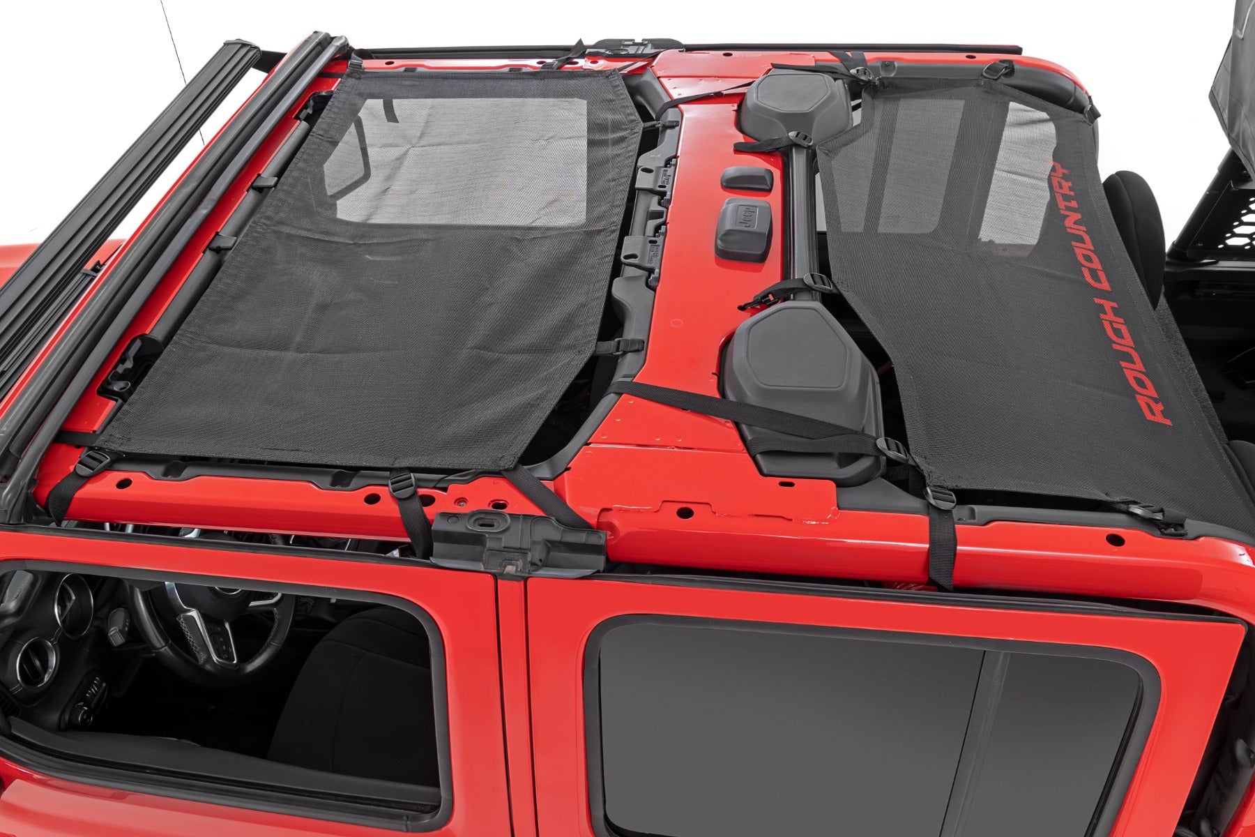 Rough Country | Bikini Tops | Mesh Bikini Top Plus Black Jeep Gladiator JT 4WD 20-Up Rough Country | 85118