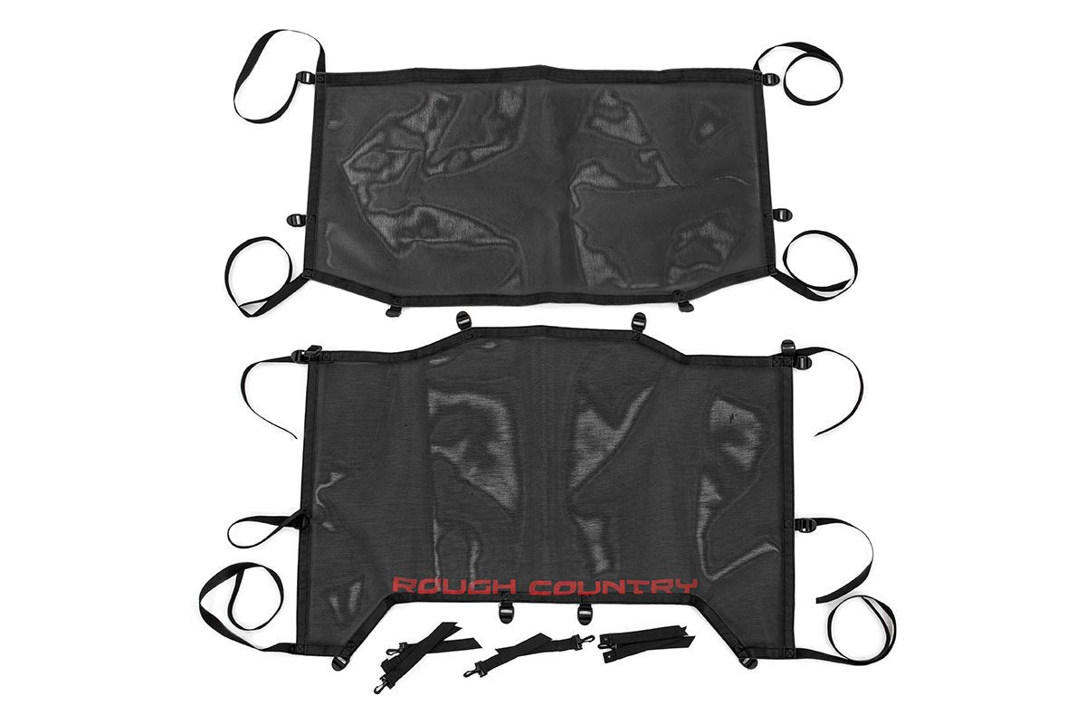 Jeep Wrangler JL Unlimited Mesh Bikini Top Plus 18-20 4 Door Black Rough Country