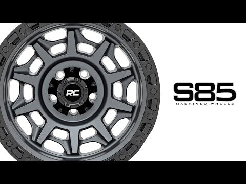 Rough Country | Wheels|Tire & Wheels | Rough Country 85 Series Wheel Simulated Beadlock Gunmetal Gray/Black 17x9 5x4.5 -12mm Rough Country | 85170913