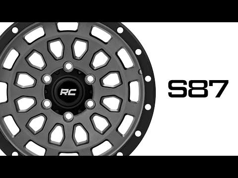 Rough Country | Wheels | 87 Series Wheel Simulated Beadlock Gray/Black 17x8.5 6x5.5 +0mm Rough Country | 87170912G