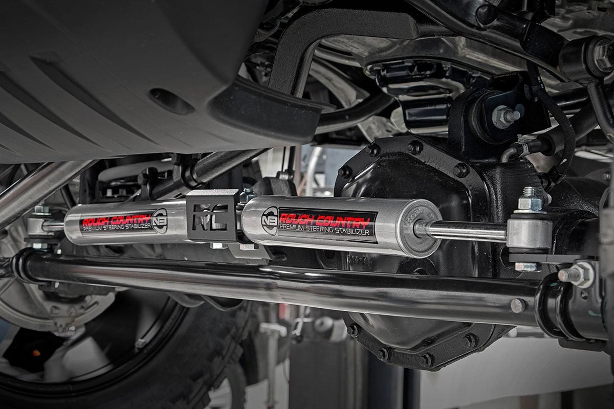 Rough Country | Steering Stabilizer | Jeep N3 Dual Steering Stabilizer 18-Up Wrangler JL Gladiator JT Rough Country | 87304