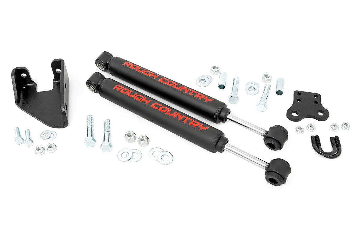 Rough Country | Steering Stabilizer | Jeep Dual Steering Stabilizer 87-95 Wrangler YJ Rough Country | 87307