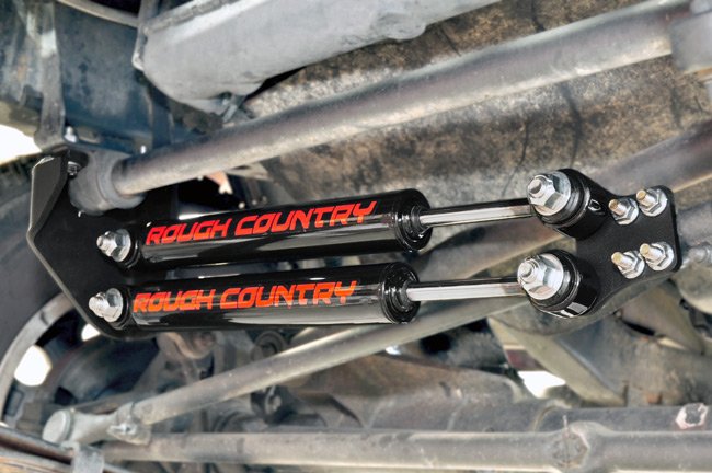 Rough Country | Steering Stabilizer | Jeep Dual Steering Stabilizer 87-95 Wrangler YJ Rough Country | 87307