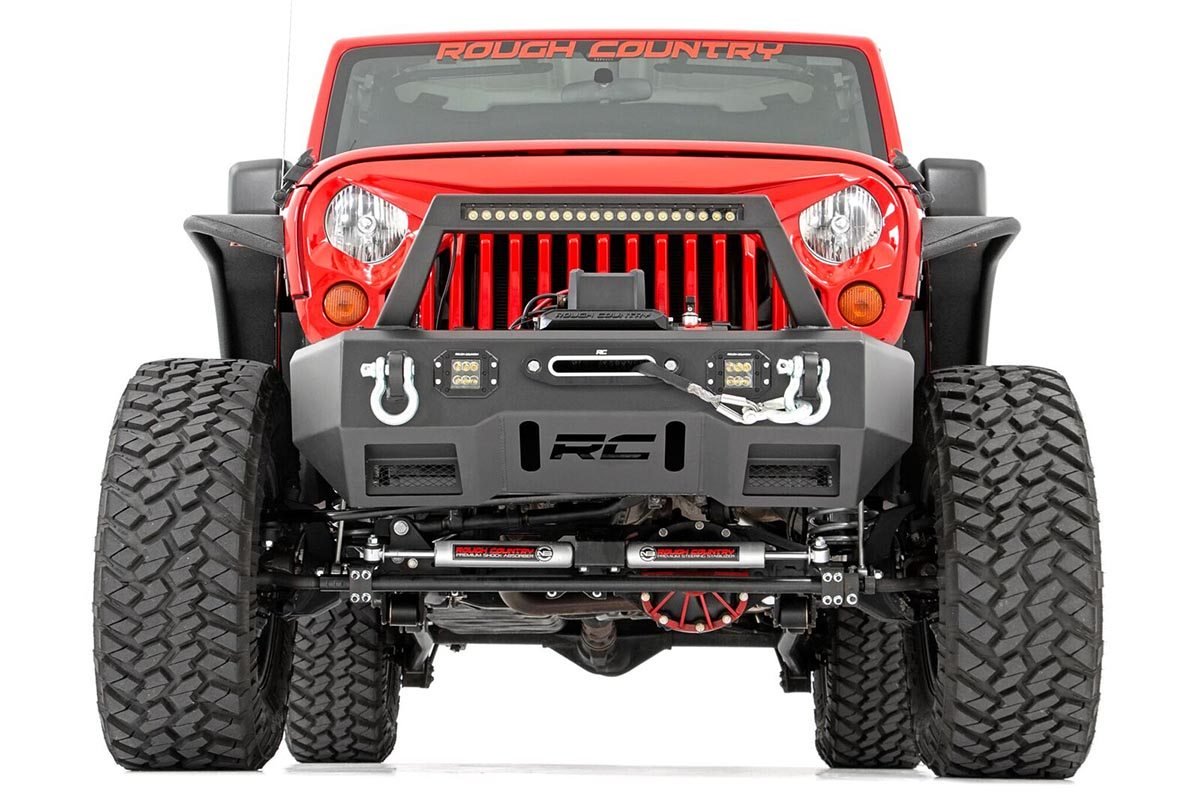 Rough Country | Steering Stabilizer | Jeep N3 Dual Steering Stabilizer 07-18 Wrangler JK Rough Country | 8734930