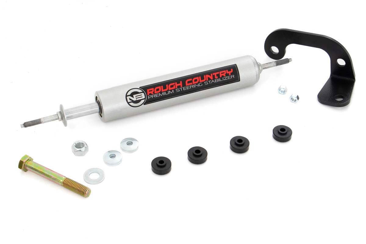 Rough Country | Steering Stabilizer | GM N3 Steering Stabilizer 4-6 Inch Lift (92-99 SUV 4WD) Rough Country | 8737130_A
